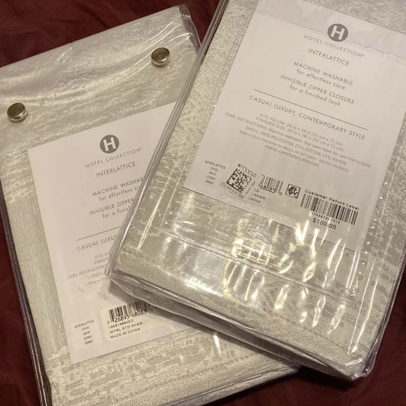 (2) Hotel Collection Interlattice Pillow Shams - Picture 6 of 6